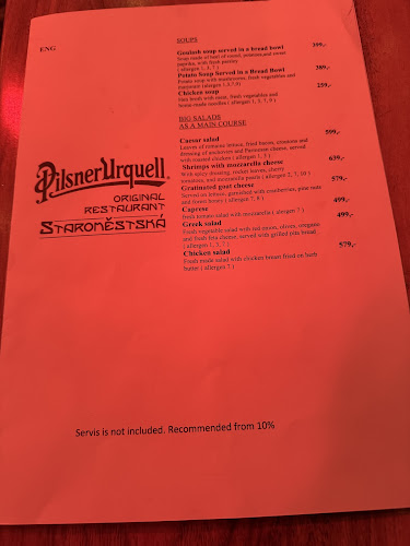 Opinii despre Staroměstská restaurace în Staré Město - Gastronomie a pohostinství