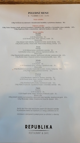 Opinii despre Restaurace Republika în Chomutov - Gastronomie a pohostinství