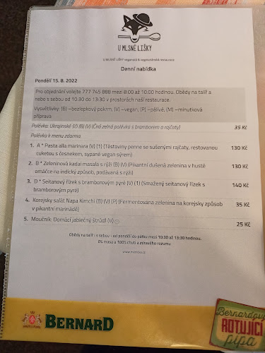 Opinii despre U Mlsné Lišky în Hodonín - Gastronomie a pohostinství
