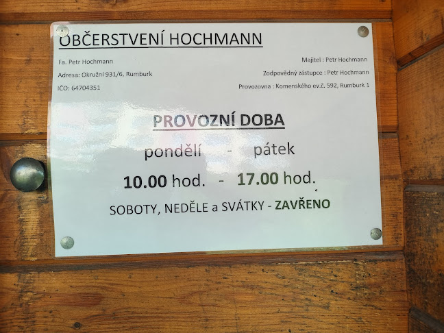 Opinii despre Rychlé občerstvení Hochmann în Rumburk 1 - Gastronomie a pohostinství