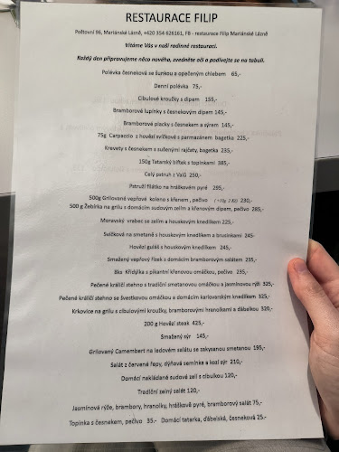 Opinii despre Restaurant Filip în Mariánské Lázně - Gastronomie a pohostinství