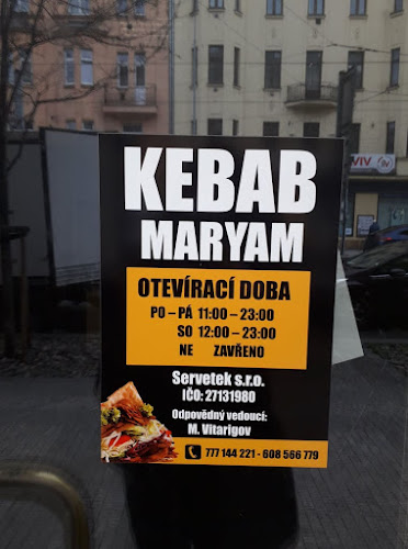 Opinii despre MARYAM KEBAB în Praha - Gastronomie a pohostinství