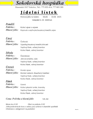 Restaurace Sokolovská Hospůdka NOVĚ