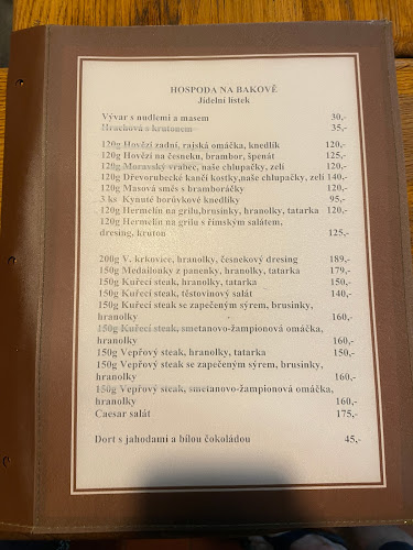 Hospoda Na Bakově - Gastronomie a pohostinství