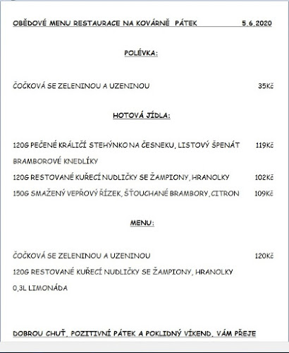 Comentarii opinii despre Restaurace Na Kovárně