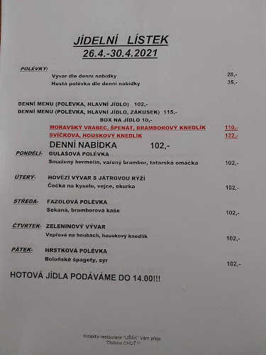 Motorest a restaurace UŠÁK Prunéřov