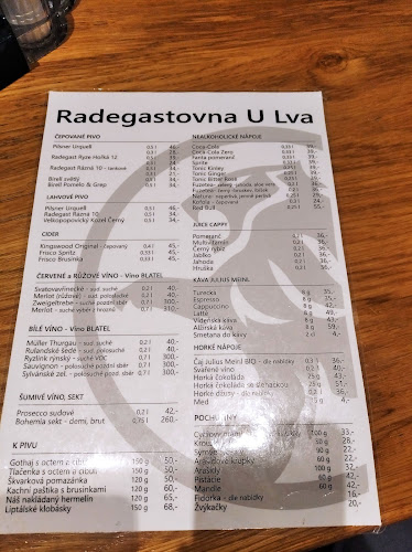 Opinii despre Radegastovna U Lva în Vsetín - Gastronomie a pohostinství