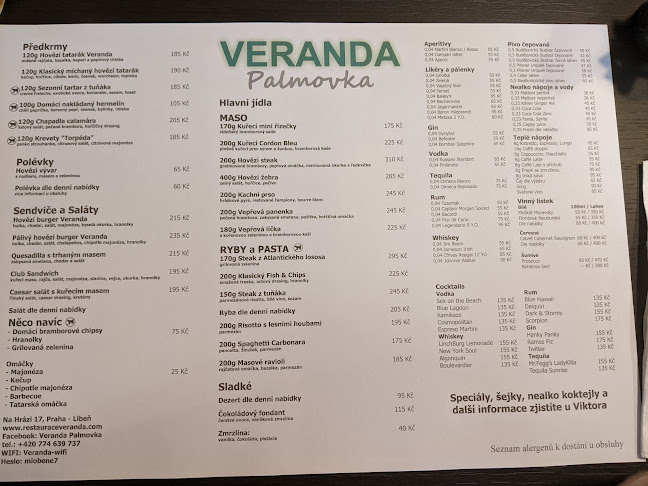 Opinii despre Restaurace Veranda Palmovka în Praha 8 - Gastronomie a pohostinství