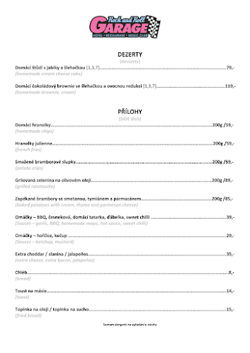 Rock and Roll Garage Club Ostrava - Gastronomie a pohostinství