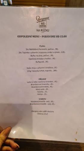 Opinii despre Restaurace Na růžku în Praha - Gastronomie a pohostinství