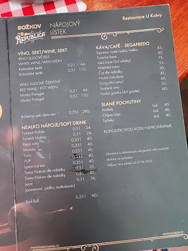 U Kotvy - Gastronomie a pohostinství