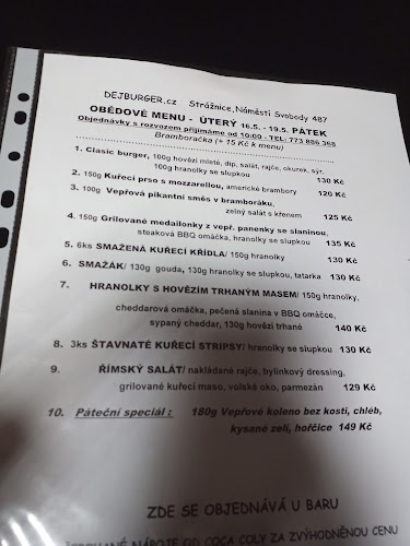 Opinii despre Dejburger.cz în Strážnice - Gastronomie a pohostinství