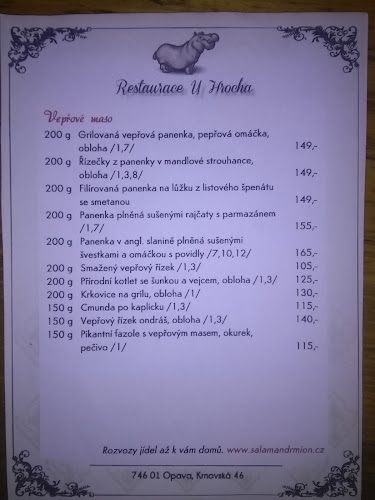 Opinii despre Restaurace U Hrocha în Předměstí - Gastronomie a pohostinství