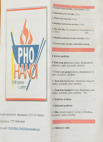 Opinii despre Pho Hanoi asijská restaurace în Děčín - Gastronomie a pohostinství