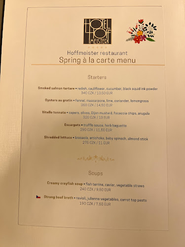 Hoffmeister restaurant in Hotel Hoffmeister&Spa - Gastronomie a pohostinství