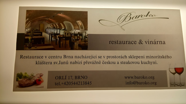 Opinii despre Restaurace Baroko în Brno - Gastronomie a pohostinství