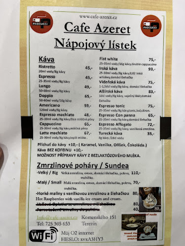 Opinii despre CAFE AZERET în Terezín - Gastronomie a pohostinství