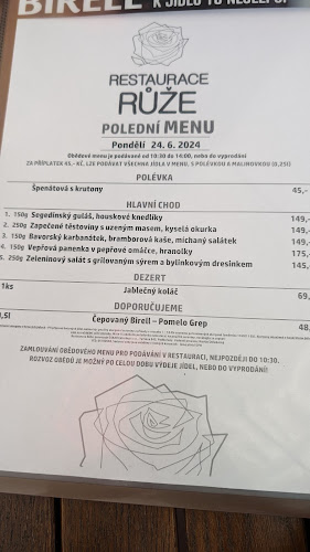 Hotel a restaurace Růže Podbořany - Gastronomie a pohostinství