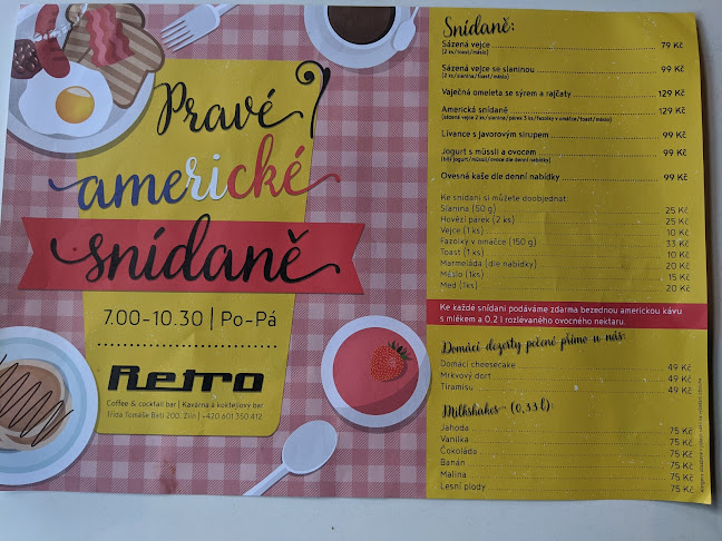 Retro - kavárna, snídaně a koktejlový bar
