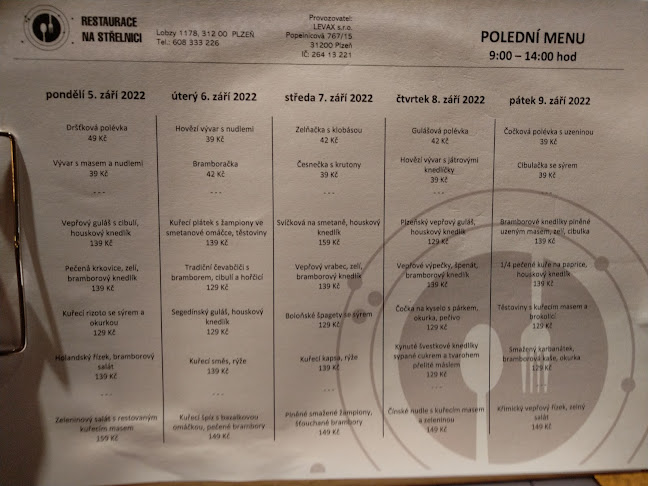 Opinii despre Restaurace Na Střelnici în Plzeň 4 - Gastronomie a pohostinství