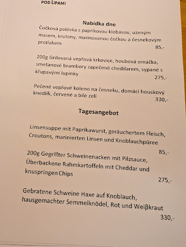 Rodinná Restaurace Pod Lípami - Ústí nad Labem