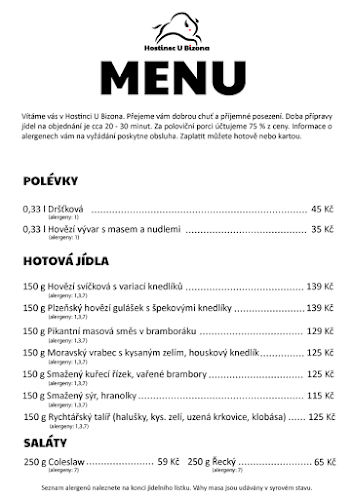 Opinii despre Hostinec U Bizona în Zátor - Gastronomie a pohostinství