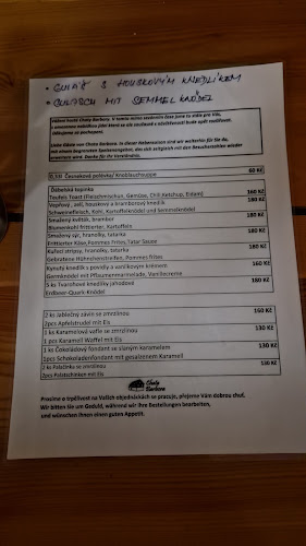 Chata Barbora - Gastronomie a pohostinství