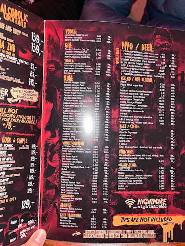 Opinii despre NIGHTMARE Prague Horror Bar în Malá Strana - Gastronomie a pohostinství