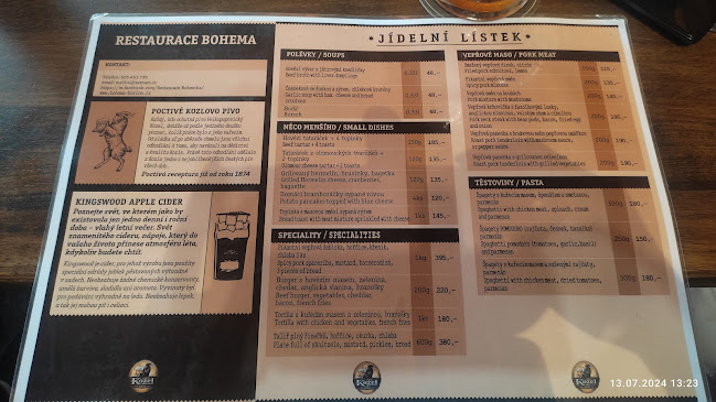 Restaurace Bohema - Gastronomie a pohostinství