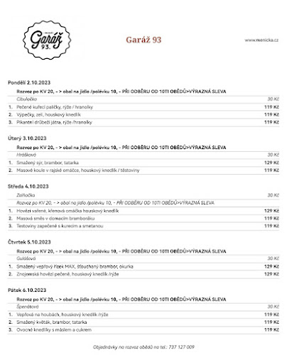 Opinii despre Garáž 93 - Karlovy Vary în Bohatice - Gastronomie a pohostinství