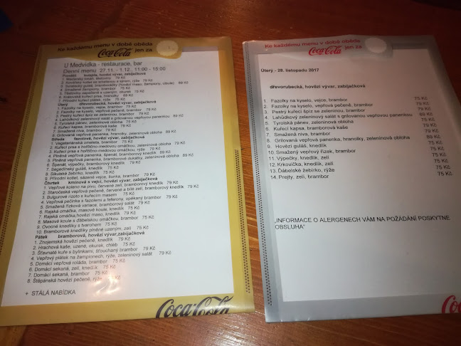 Opinii despre U Medvídka în Přerov - Gastronomie a pohostinství