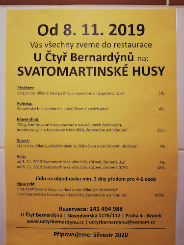 Comentarii opinii despre U Čtyř Bernardýnů