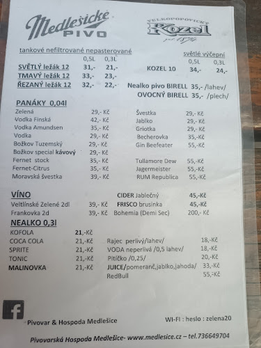 Opinii despre Pivovar a Hospoda Medlešice în Chrudim - Gastronomie a pohostinství
