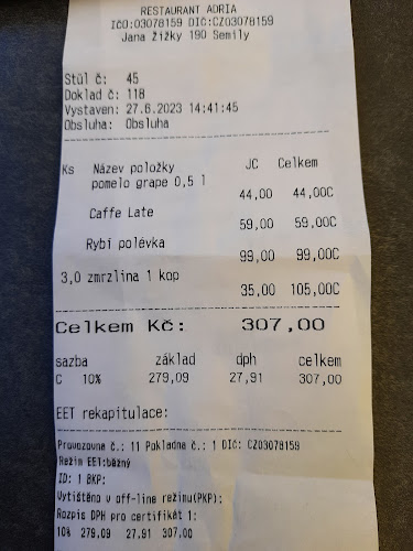 RESTAURACE ADRIA | Semily