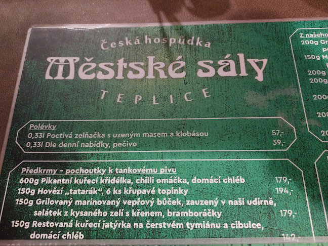 Opinii despre Restaurace Městské sály în Teplice - Gastronomie a pohostinství