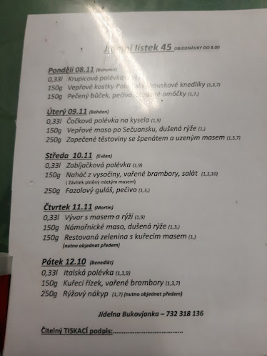 Opinii despre Jídelna Bukovjanka în Bukovice - Gastronomie a pohostinství