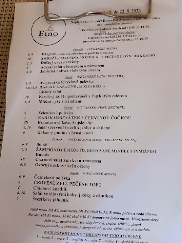 Opinii despre Etno - vegetariánská restaurace în Frýdek-Místek - Gastronomie a pohostinství