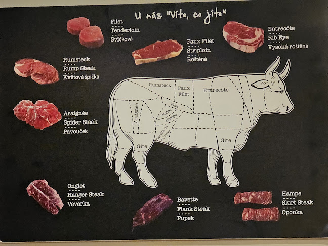 Bílá kráva - steaky a francouzská venkovská kuchyně - Gastronomie a pohostinství