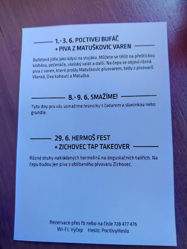 Poctivej Výčep - Gastronomie a pohostinství