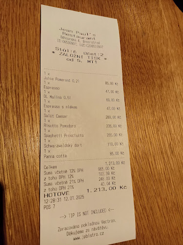 Jean Paul's Restaurant Běhounská