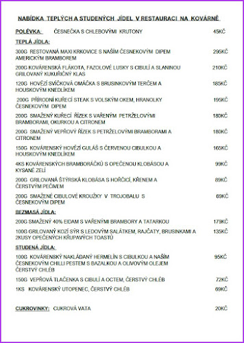 Opinii despre Restaurace Na Kovárně în Praha - Gastronomie a pohostinství