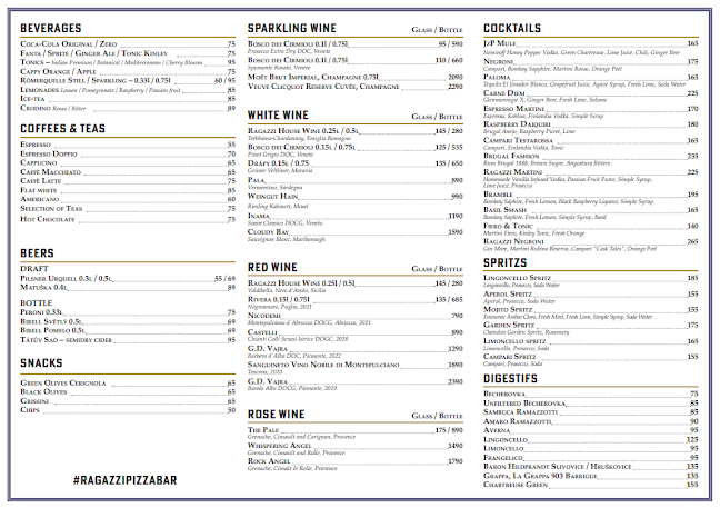 Opinii despre Ragazzi Pizza & Bar JZP în Vinohrady - Gastronomie a pohostinství