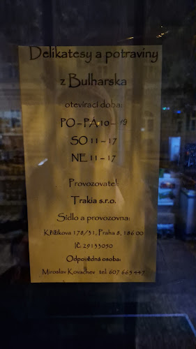 Opinii despre Trakia Delikates - Bulharske potraviny în Praha - Gastronomie a pohostinství