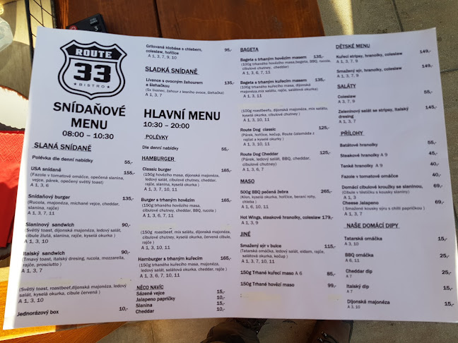 Opinii despre Route 33 bistro în Vysokov - Gastronomie a pohostinství