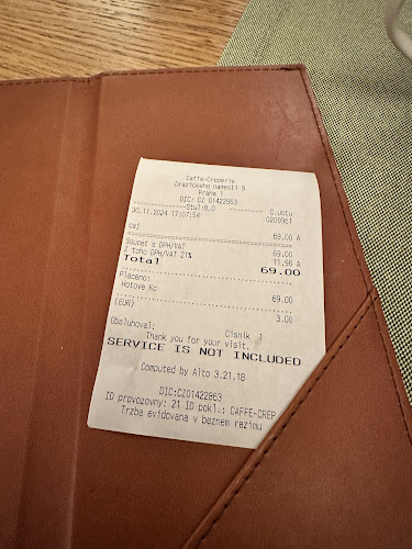 Opinii despre Café Creperie Pod Věží în Malá Strana - Gastronomie a pohostinství