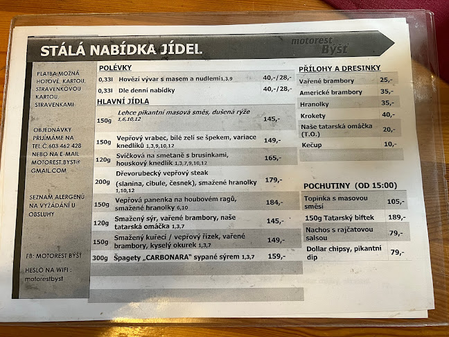 Opinii despre Motorest Býšť în Býšť - Gastronomie a pohostinství