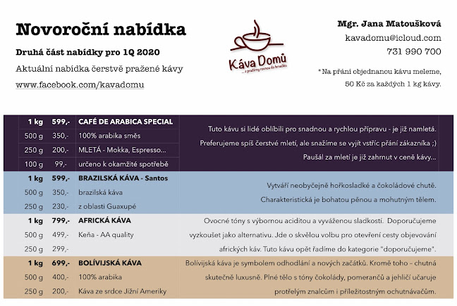 Opinii despre Káva Domů în Chomutov - Gastronomie a pohostinství