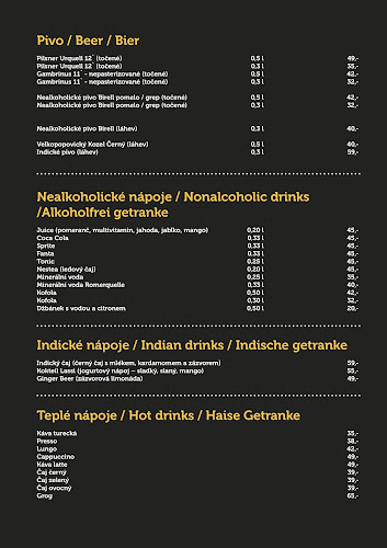 Indická restaurace Taj Mahal Teplice