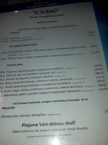 Opinii despre Restaurace U Slámů în Strašnice - Gastronomie a pohostinství