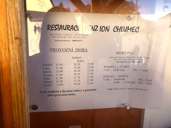 Restaurace penzion Chlumec - Gastronomie a pohostinství